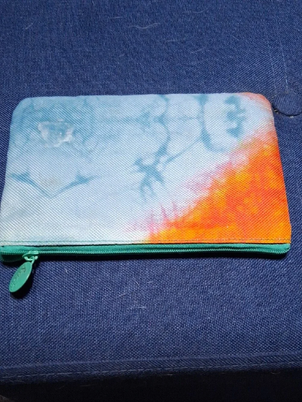 ipsy Tie-Dye Pouch in Yellow, Orange & Aqua